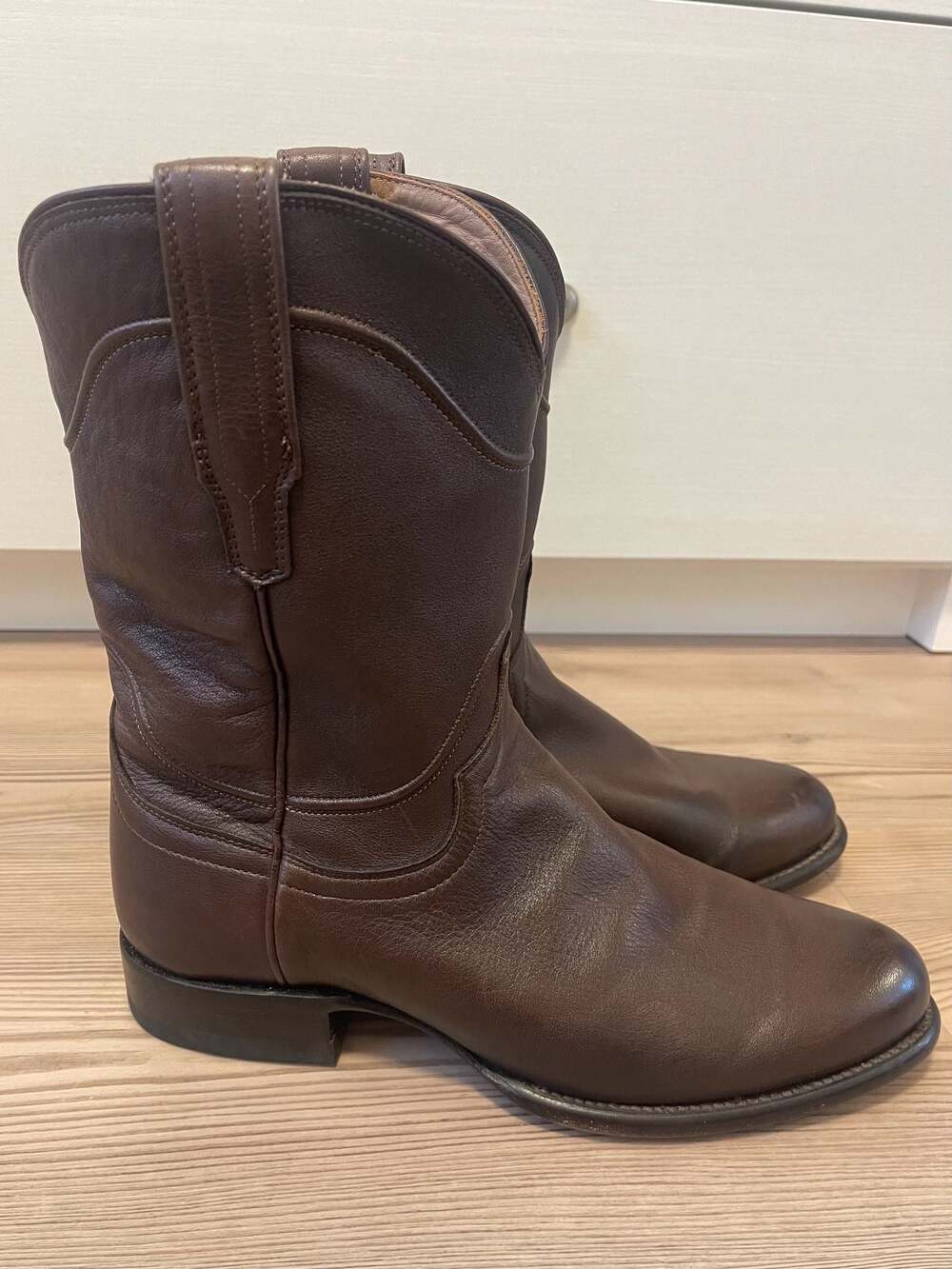 Tecovas Brown Leather Cowboy Boots Size 10.5 EE